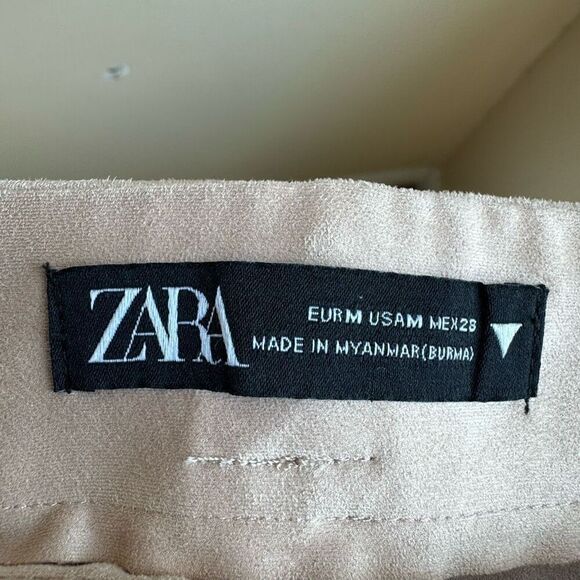 Zara Faux Suede‎ Belted Skort Women’s Size Medium - Picture 8 of 8